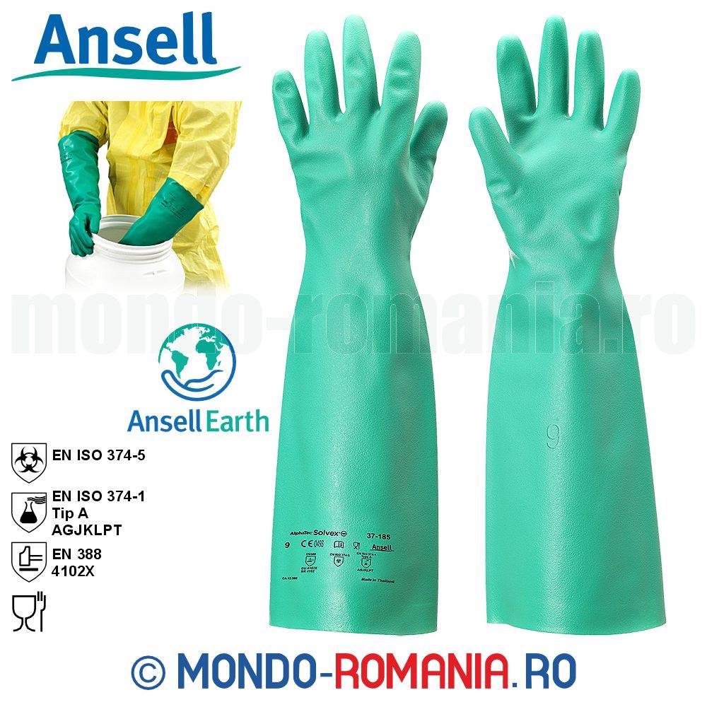 Echipament protectie - Manusa antichimice Ansell SOL-VEX 37-185